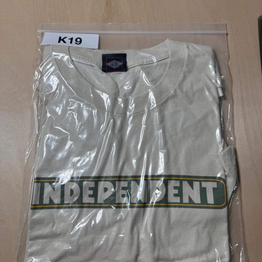 Vintage Independent T Shirt Mens Graphic Logo Skateboarding Cream Short Sleeve L - Picture 6 of 6